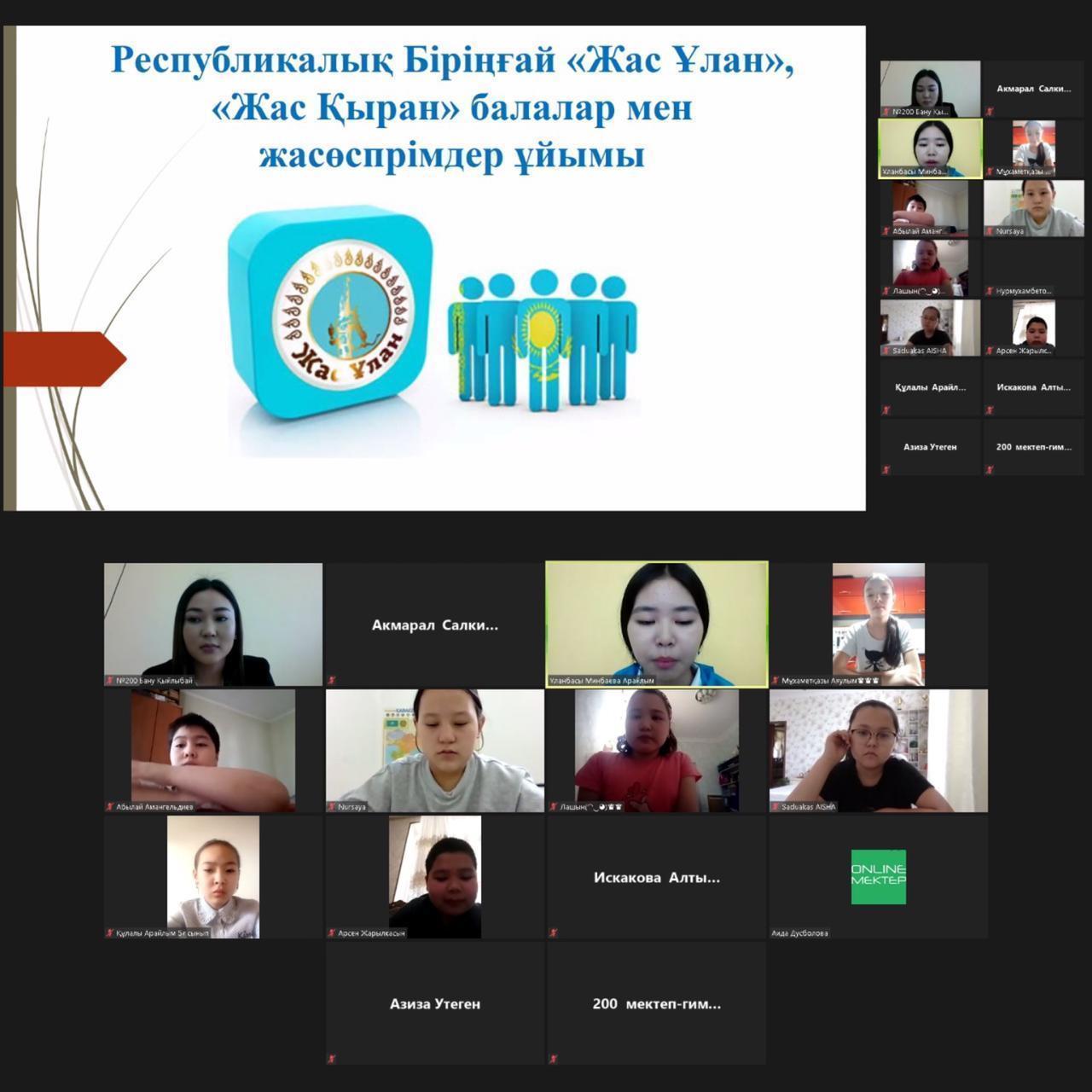 Республикалық бірыңғай «Жас Ұлан» және «Жас Қыран» балалар мен жасөспірімдер ұйымының  шығу және құрылу тарихымен таныстыру